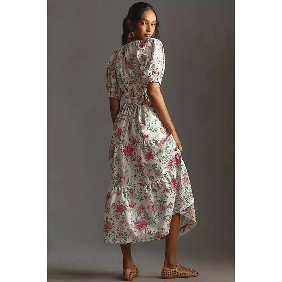 Anthropologie The Somerset Maxi Dress Floral Cottagecore Puff Sleeve Small - Picture 3 of 10